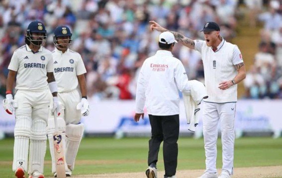 DRS Scene at Edgbaston: Jaiswal’s Late Call Sparks Heated Moment with Ben Stokes